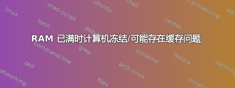 RAM 已满时计算机冻结/可能存在缓存问题