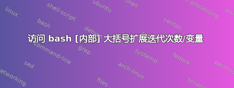 访问 bash [内部] 大括号扩展迭代次数/变量