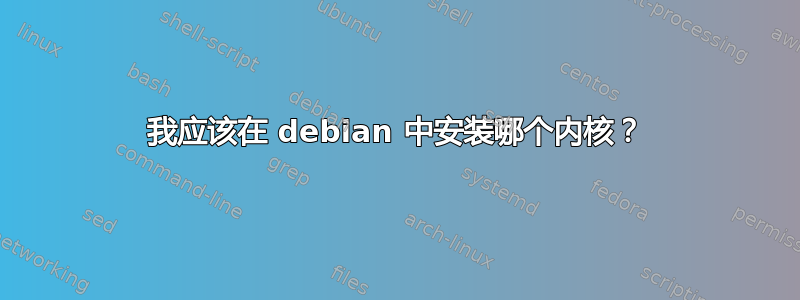 我应该在 debian 中安装哪个内核？