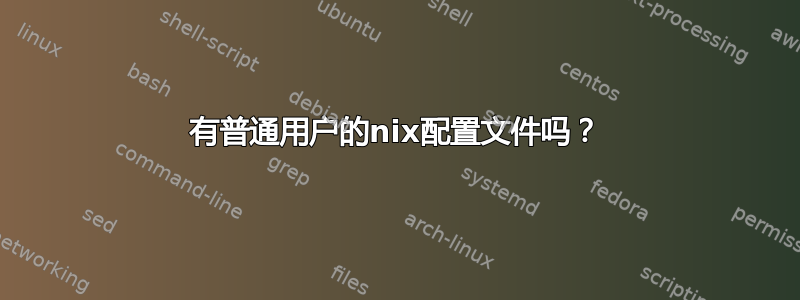 有普通用户的nix配置文件吗？