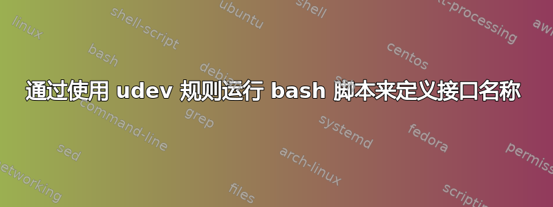 通过使用 udev 规则运行 bash 脚本来定义接口名称