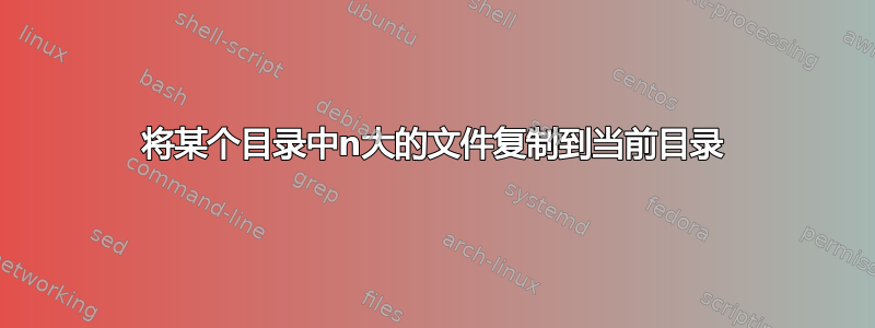 将某个目录中n大的文件复制到当前目录