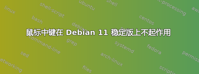 鼠标中键在 Debian 11 稳定版上不起作用