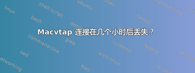 Macvtap 连接在几个小时后丢失？