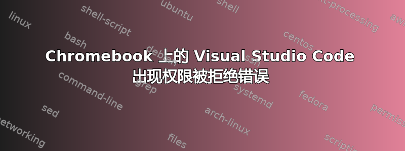 Chromebook 上的 Visual Studio Code 出现权限被拒绝错误