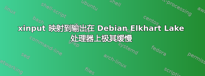 xinput 映射到输出在 Debian Elkhart Lake 处理器上极其缓慢