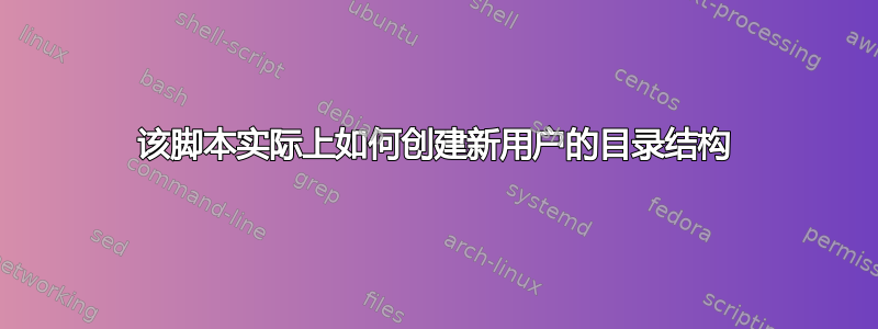 该脚本实际上如何创建新用户的目录结构