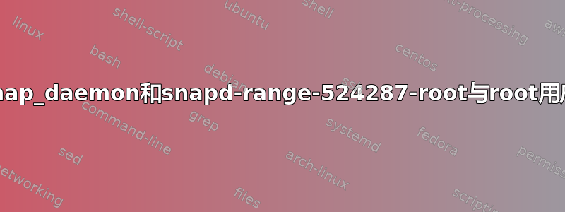 为什么非系统用户snap_daemon和snapd-range-524287-root与root用户具有相同的权限？