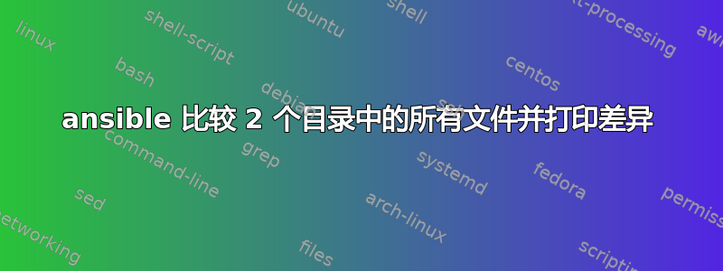 ansible 比较 2 个目录中的所有文件并打印差异