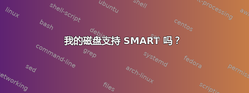 我的磁盘支持 SMART 吗？