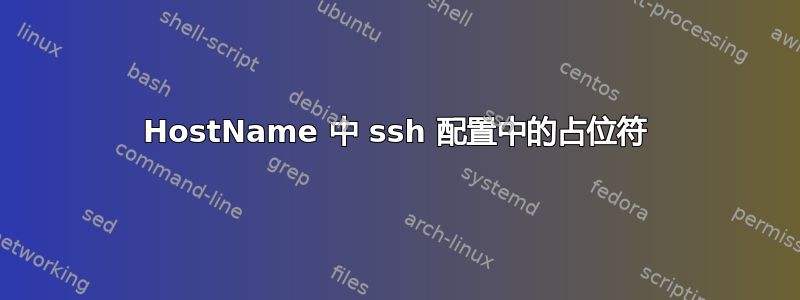 HostName 中 ssh 配置中的占位符