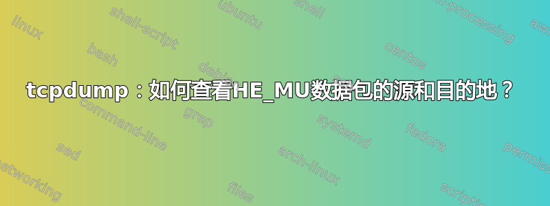 tcpdump：如何查看HE_MU数据包的源和目的地？