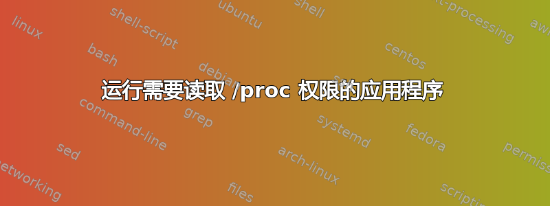 运行需要读取 /proc 权限的应用程序