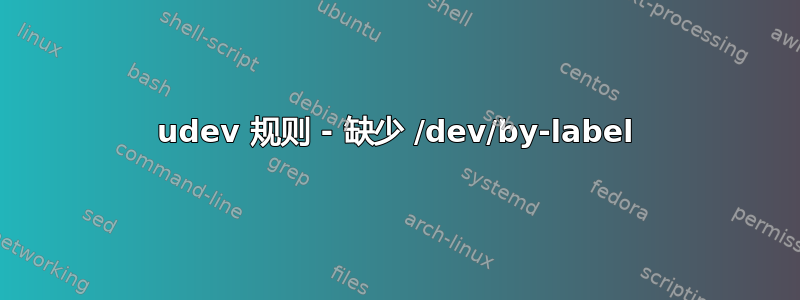 udev 规则 - 缺少 /dev/by-label