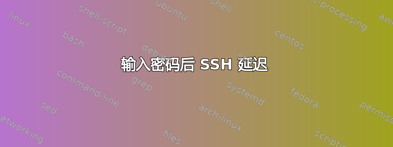 输入密码后 SSH 延迟