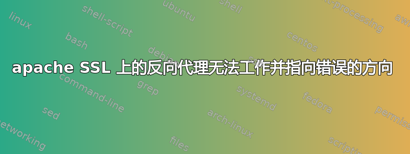 apache SSL 上的反向代理无法工作并指向错误的方向