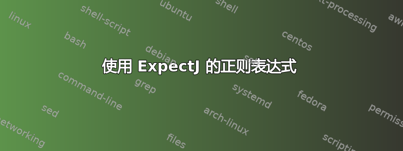 使用 ExpectJ 的正则表达式