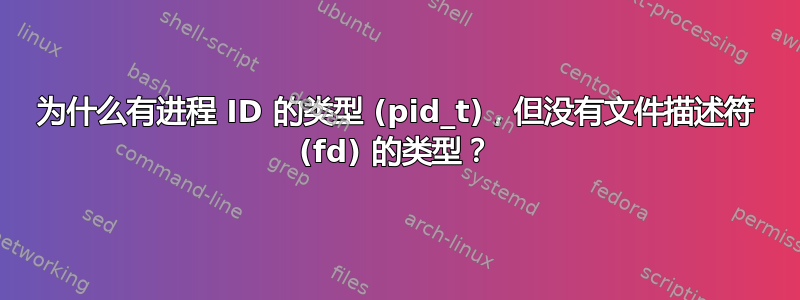 为什么有进程 ID 的类型 (pid_t)，但没有文件描述符 (fd) 的类型？