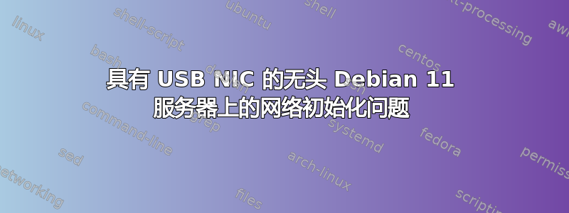 具有 USB NIC 的无头 Debian 11 服务器上的网络初始化问题