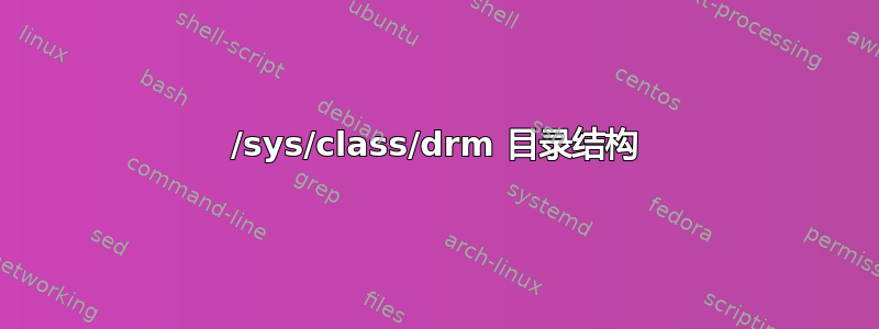 /sys/class/drm 目录结构