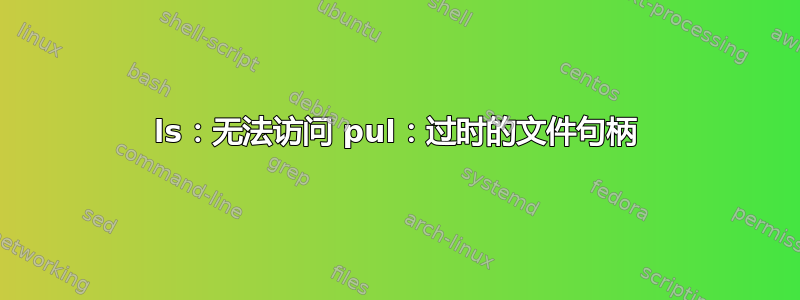 ls：无法访问 pul：过时的文件句柄