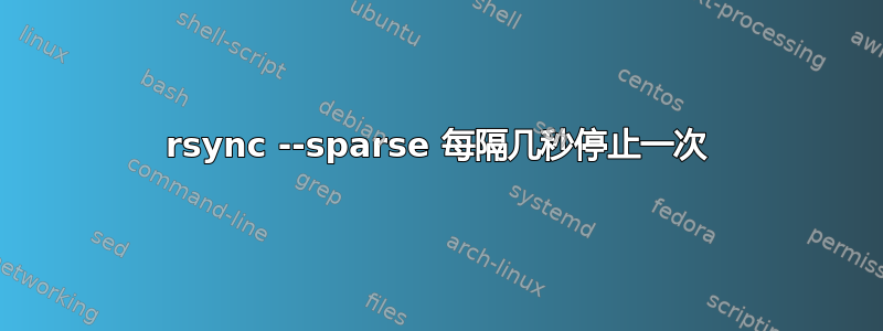 rsync --sparse 每隔几秒停止一次