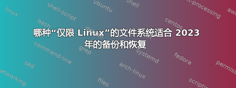 哪种“仅限 Linux”的文件系统适合 2023 年的备份和恢复 