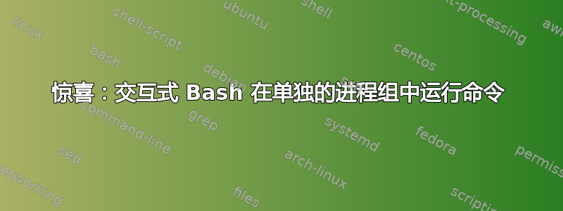 惊喜：交互式 Bash 在单独的进程组中运行命令