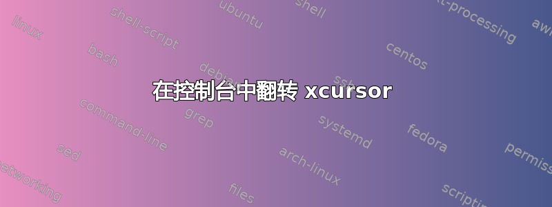 在控制台中翻转 xcursor