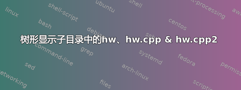 树形显示子目录中的hw、hw.cpp & hw.cpp2