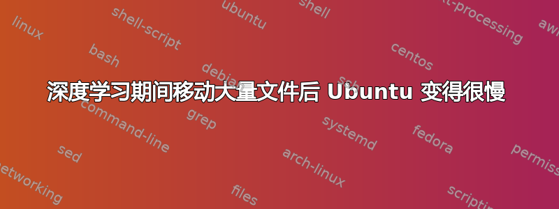 深度学习期间移动大量文件后 Ubuntu 变得很慢