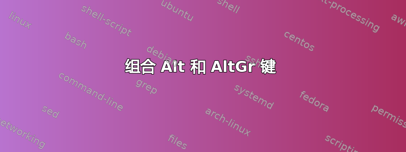 组合 Alt 和 AltGr 键