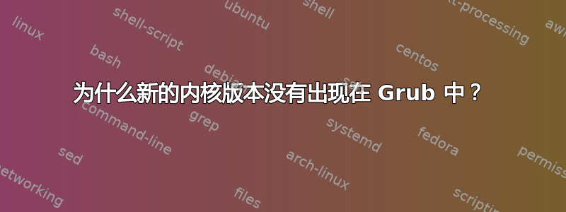 为什么新的内核版本没有出现在 Grub 中？