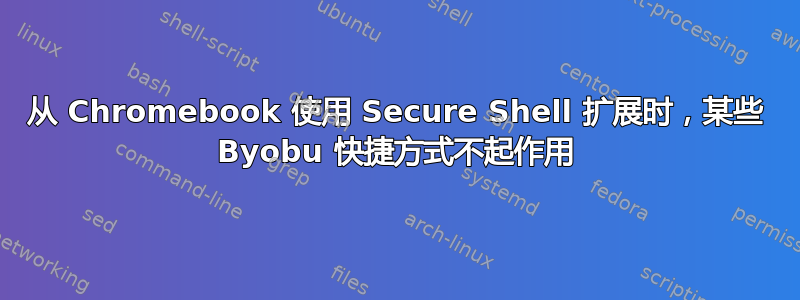 从 Chromebook 使用 Secure Shell 扩展时，某些 Byobu 快捷方式不起作用