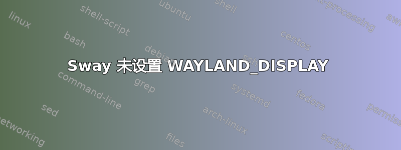 Sway 未设置 WAYLAND_DISPLAY