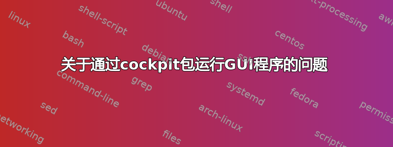 关于通过cockpit包运行GUI程序的问题