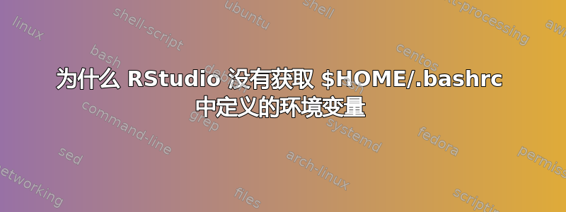 为什么 RStudio 没有获取 $HOME/.bashrc 中定义的环境变量