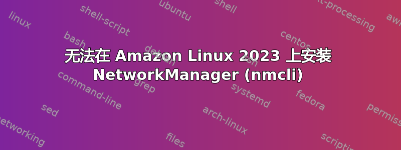 无法在 Amazon Linux 2023 上安装 NetworkManager (nmcli)