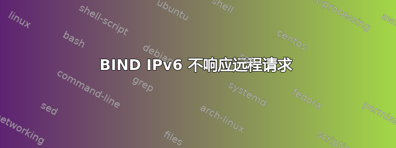 BIND IPv6 不响应远程请求