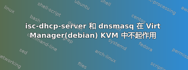 isc-dhcp-server 和 dnsmasq 在 Virt Manager(debian) KVM 中不起作用