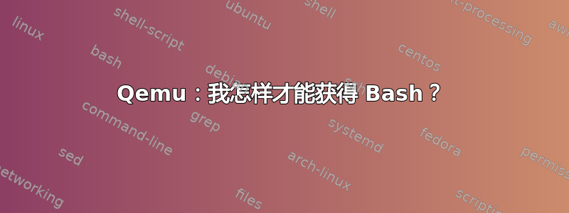 Qemu：我怎样才能获得 Bash？