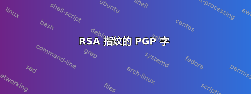 RSA 指纹的 PGP 字