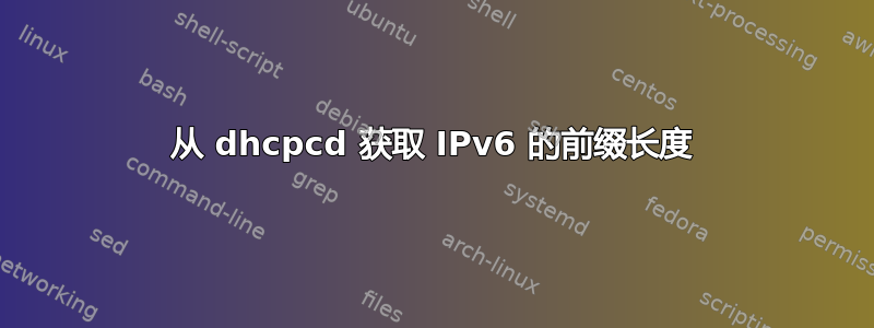 从 dhcpcd 获取 IPv6 的前缀长度