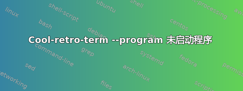 Cool-retro-term --program 未启动程序