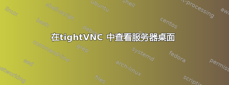 在tightVNC 中查看服务器桌面