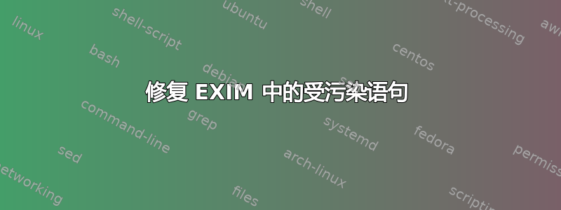 修复 EXIM 中的受污染语句