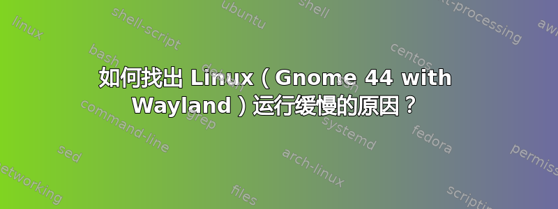 如何找出 Linux（Gnome 44 with Wayland）运行缓慢的原因？