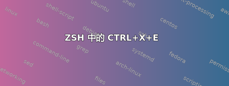 ZSH 中的 CTRL+X+E 