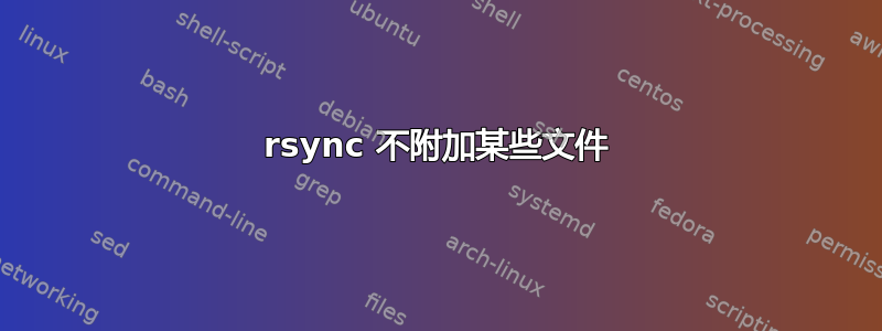 rsync 不附加某些文件