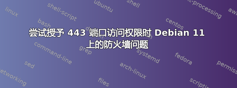 尝试授予 443 端口访问权限时 Debian 11 上的防火墙问题